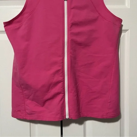 L-RL Lauren Active Ralph Lauren women’s size XL pink zipper hooded vest - Picture 6 of 9